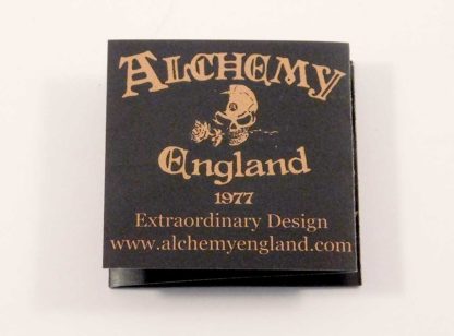 The Alchemy England logo - skull with a rose in its teeth