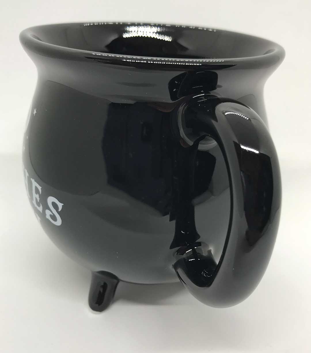 side view of the black mug